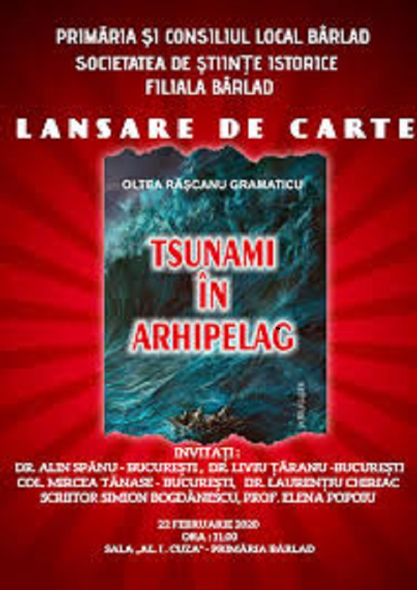 Lansare de carte: Tsunami în Arhipelag" , autor Oltea Rășcanu Gramaticu